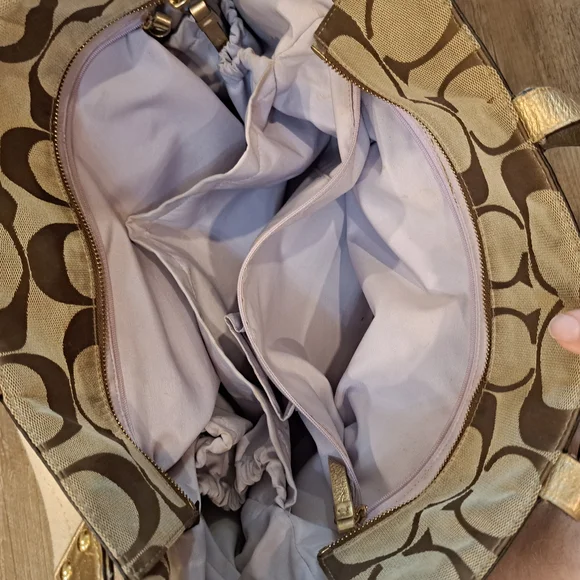 Coach Signature Brown and Gold Tote Bag - Picture 8 of 8